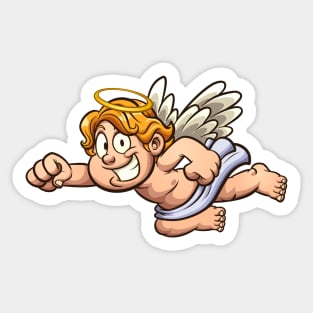 Flying cherub Sticker